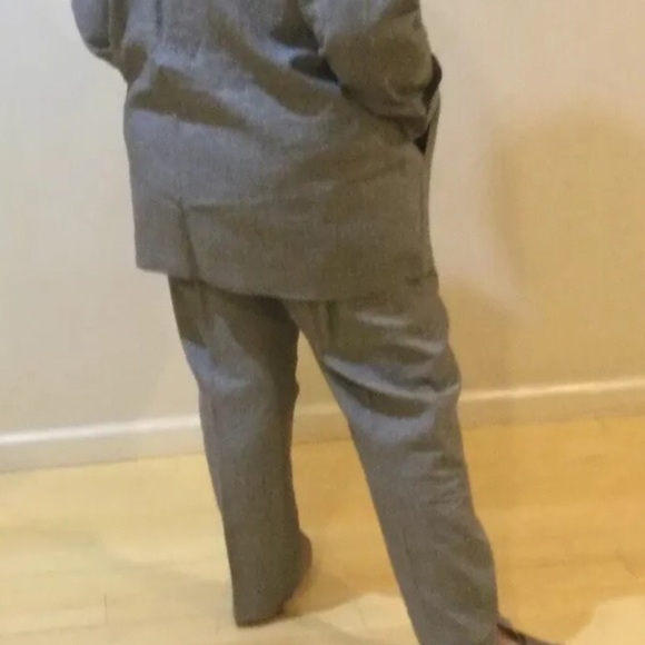 SHAMASK  Suit, open front jacket size 2, pants size 3, 100% linen. USA 18-20 - Picture 5 of 8